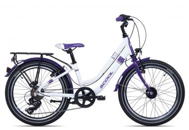 SCool chiX twin alloy 20-7 | 20 Zoll | white/violet | 28 cm Radgröße