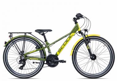 SCool troX EVO alloy 24-21 | 24 Zoll | green/lemon matt | 31 cm Radgröße